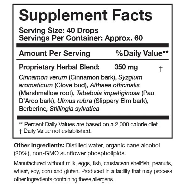 Researched Nutritionals Elim-A-Cand Herbal Tincture — 4 fl oz — photo 2
